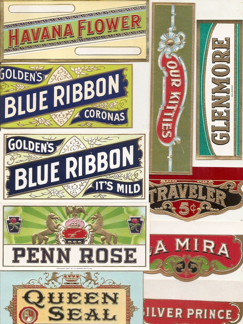 45 Different 1930s Plus TOBACCO and CIGAR LABELS - Etsy