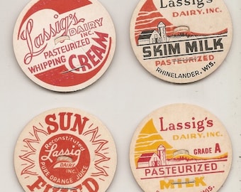 209 Old VINTAGE Milk , juice caps etc..