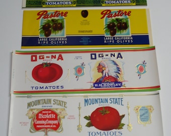 258 Old VINTAGE CAN LABELS -