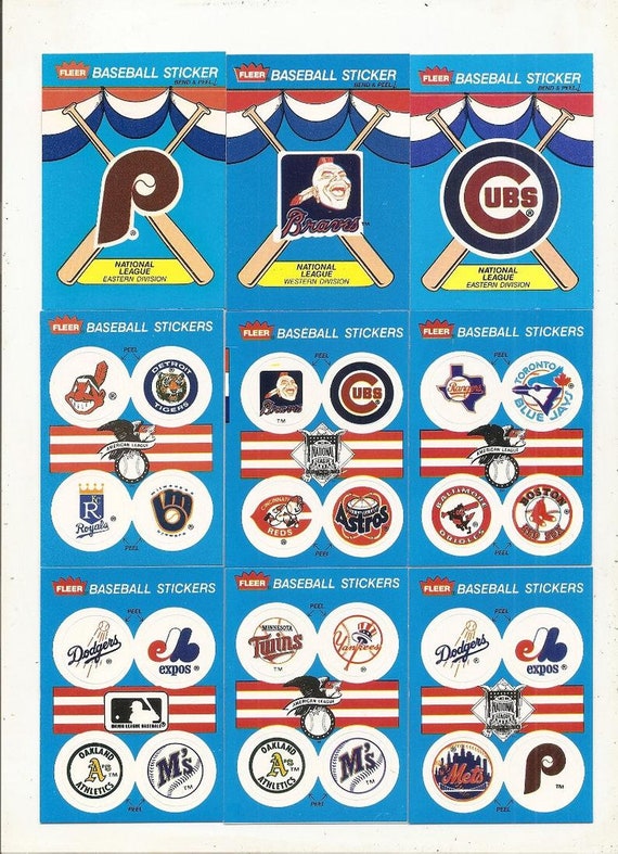 Fleer Team Logo Stickers