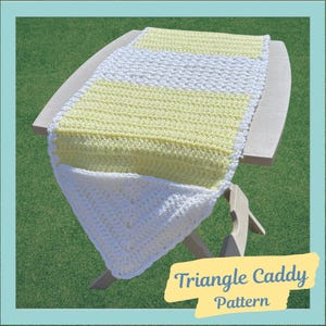 Patrón de ganchillo triangular para organizador de sofá, descarga instantánea (PDF), regalo de ganchillo rápido y fácil.