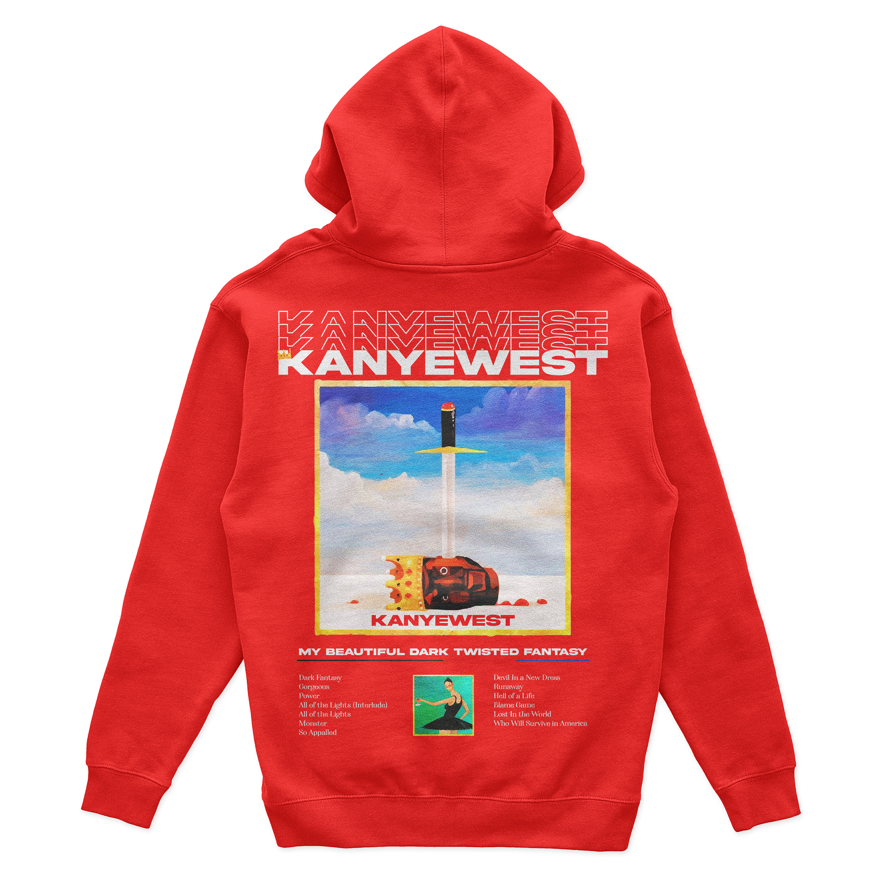 Kanye West my Beautiful Dark Twisted Fantasy Limited Edition Hoodie Iconic Album Merchandise Etsy