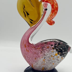 Pelícano de cristal artístico de Murano. Como nuevo.