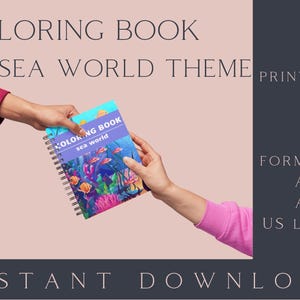 Ocean World Coloring Book | Digital Download | Printable PDF