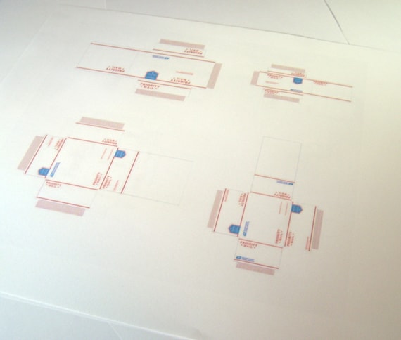 Printable Miniature 1:12 USPS Boxes PDF File Miniature Dollhouse Shipping Boxes Downloadable Do It Yourself Diorama Make Your Own DIY
