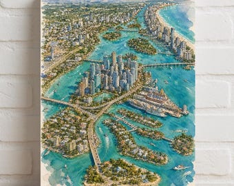 The Floridian Coastal Cityscape Poster | Rolled Poster