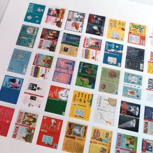 Set von 35 Miniatur Kinderbuchumschlägen 01:12 Herunterladbare druckbare Cover Do It Yourself Puppenhausbücher Machen Sie Minibibliotheksset 2