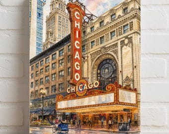 The Chicagoan Chicago Theatre Vintage Poster Rolled Posters | Travel City Wall Art
