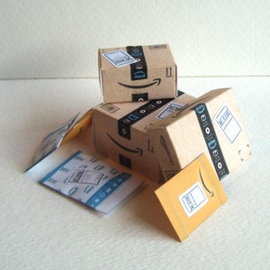 Printable Miniature 1:12 Amazon Boxes Envelopes PDF File Miniature ...