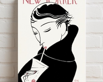 New Yorker Cover Illustration Rolled Poster | Vintage Fashion Art Print