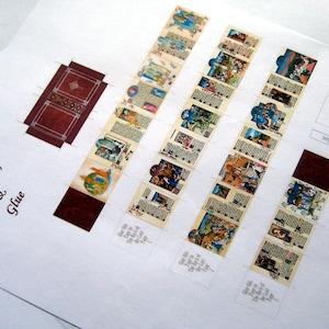 Medieval Manuscript Printable Book Miniature Illustrated Book DollHouse DIY DIGITAL DOWNLOAD. 1/12 scale Tutorial