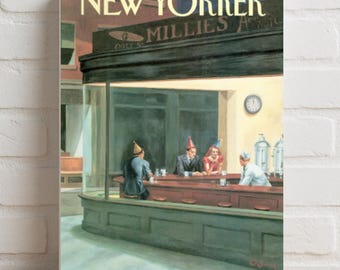 New Yorker Vintage Diner Illustration Posters | Rolled Art Print