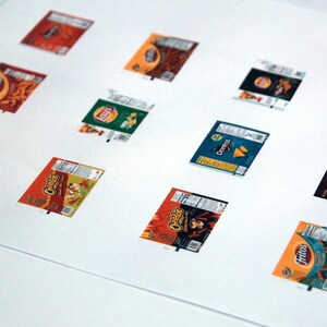 Set of 12 Printable Miniature Potato Chip Bags 1:12 Scale Downloadable ...