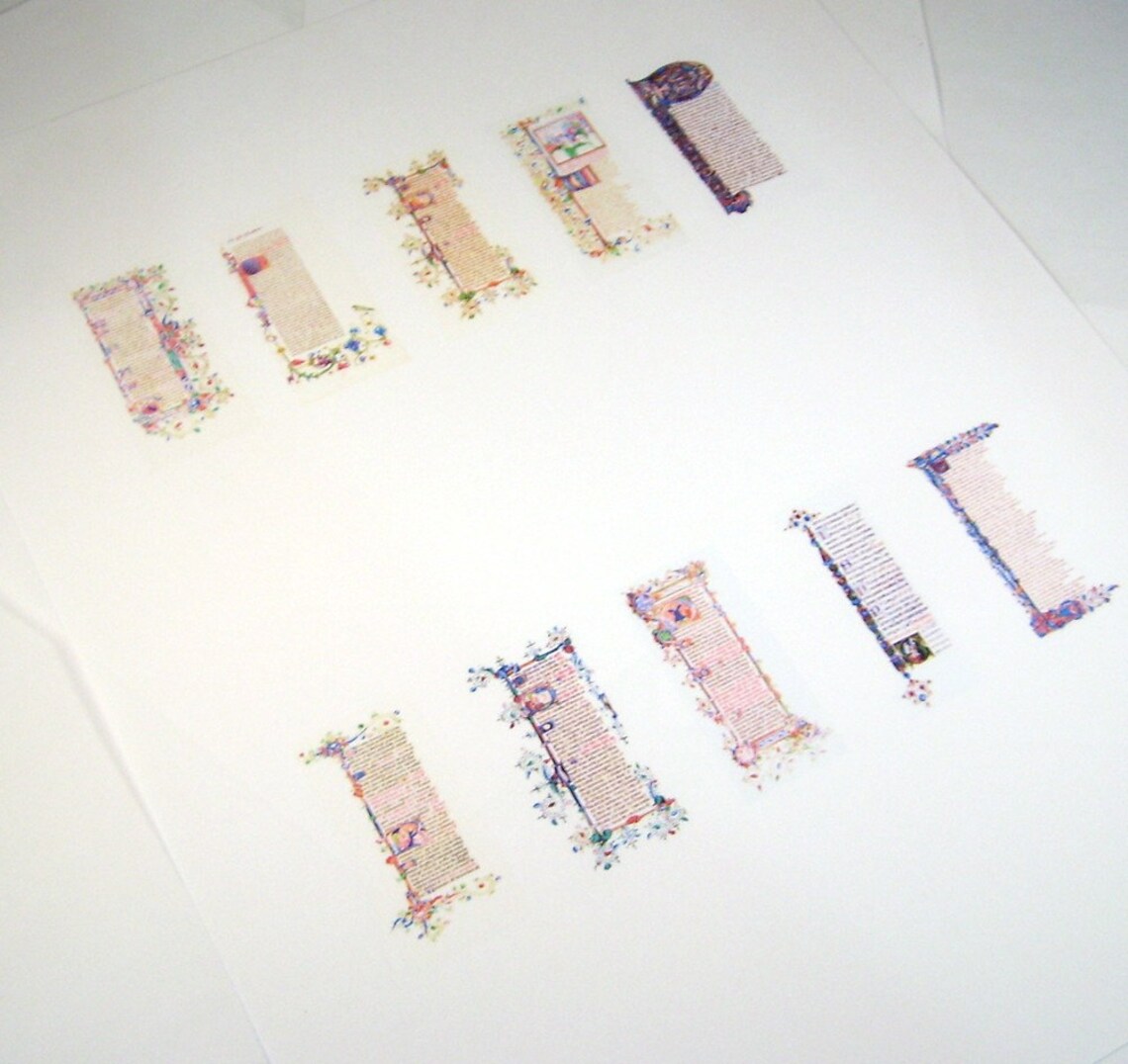 Miniature Medieval Scroll Pages Set of 10 1:12 Scale Downloadable ...