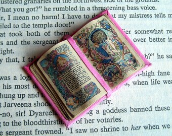 Miniature Book Medieval Gold Illuminated Open Book Ooak