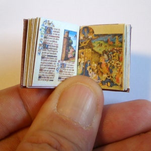 Medieval Manuscript Printable Book Miniature Illustrated Book Dollhouse ...