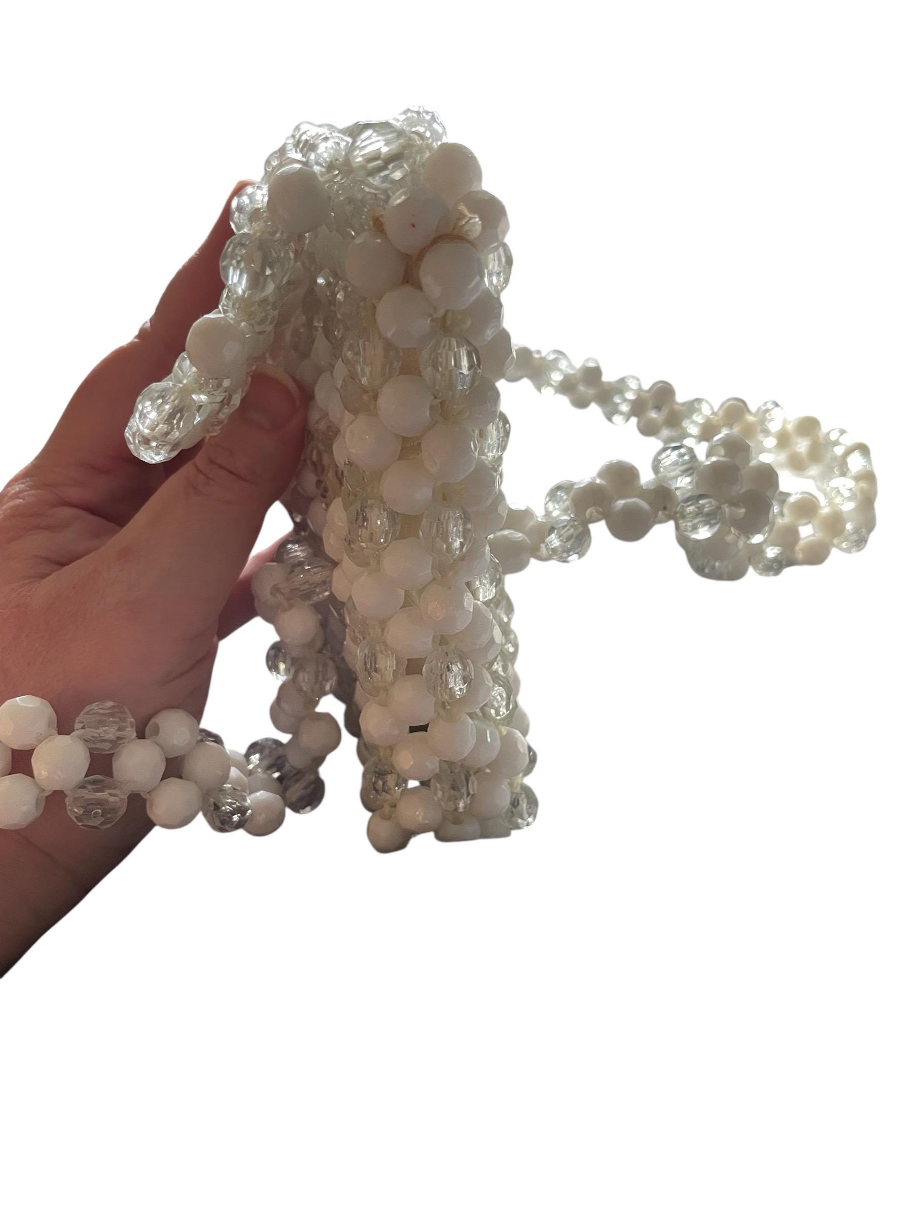 1950年代、60年代のヴィンテージ、ホワイト/クリア、ハンドメイド