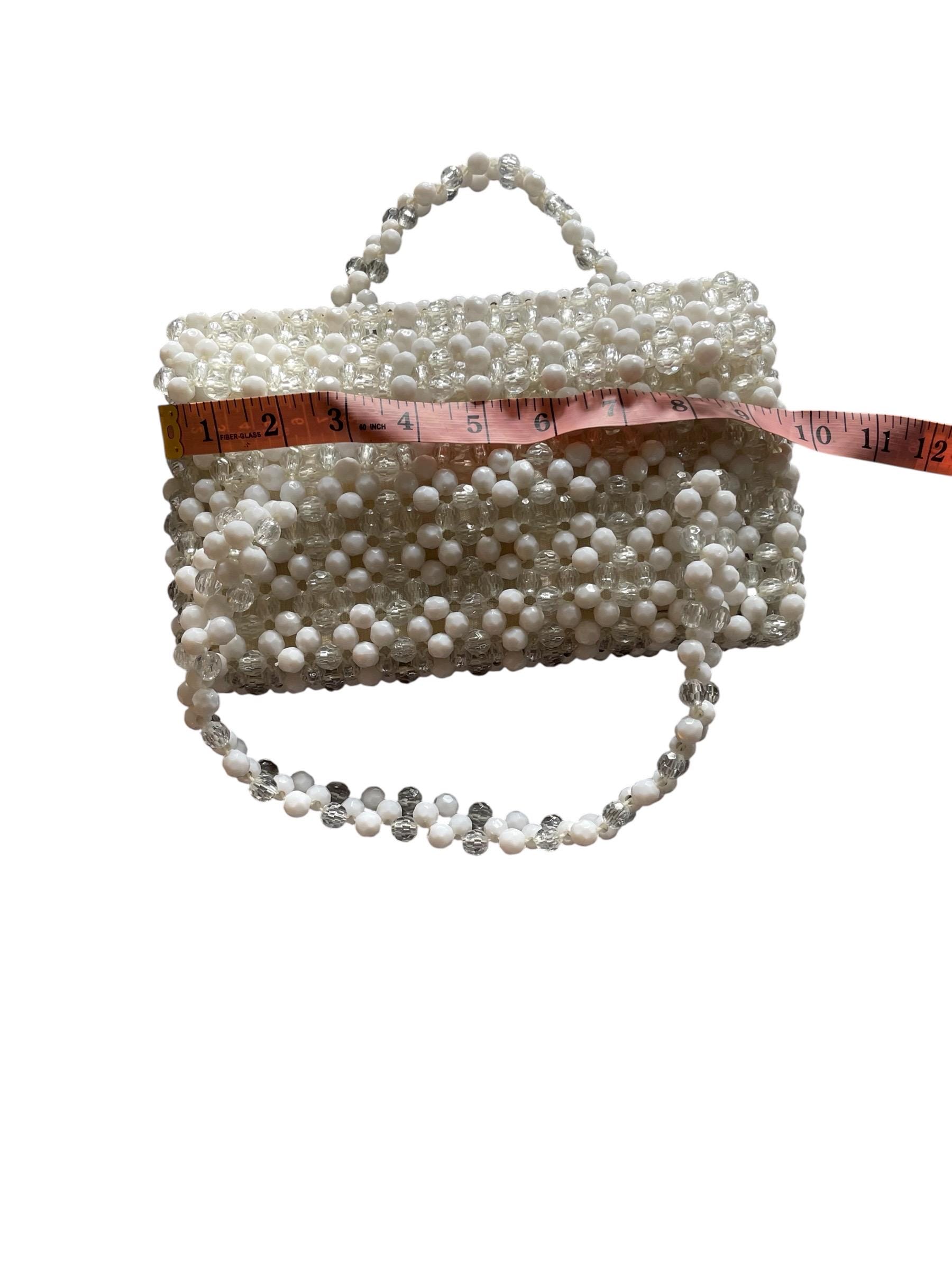 1950年代、60年代のヴィンテージ、ホワイト/クリア、ハンドメイド