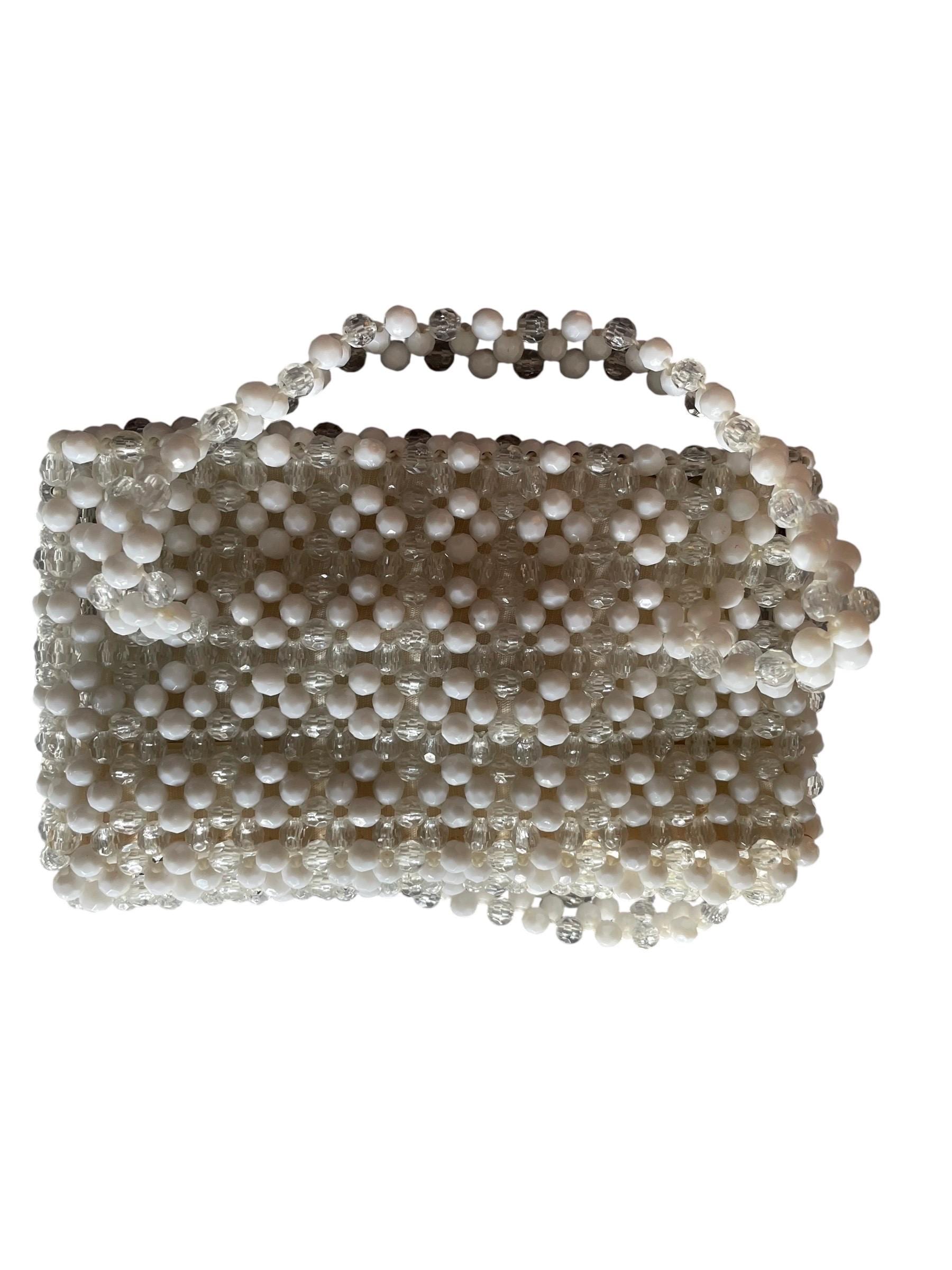 1950年代、60年代のヴィンテージ、ホワイト/クリア、ハンドメイド