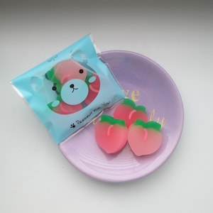 Set of 3 Jelly Style Peach Graphite Erasers