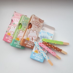 Pocky Biscuit Pencil Eraser Set 4 Erasers