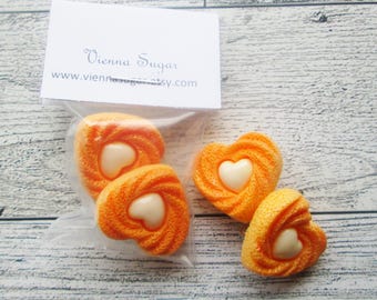 Butter Cookie Shape No Pierce Clip On Earrings Fake Food Jewelry