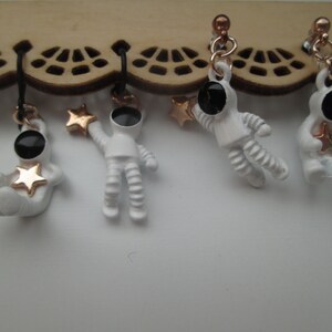 Astronaut and Gold Star Invisible Clip on Earrings or - Etsy