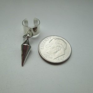 Silver Spike No Pierce Ear Cuff