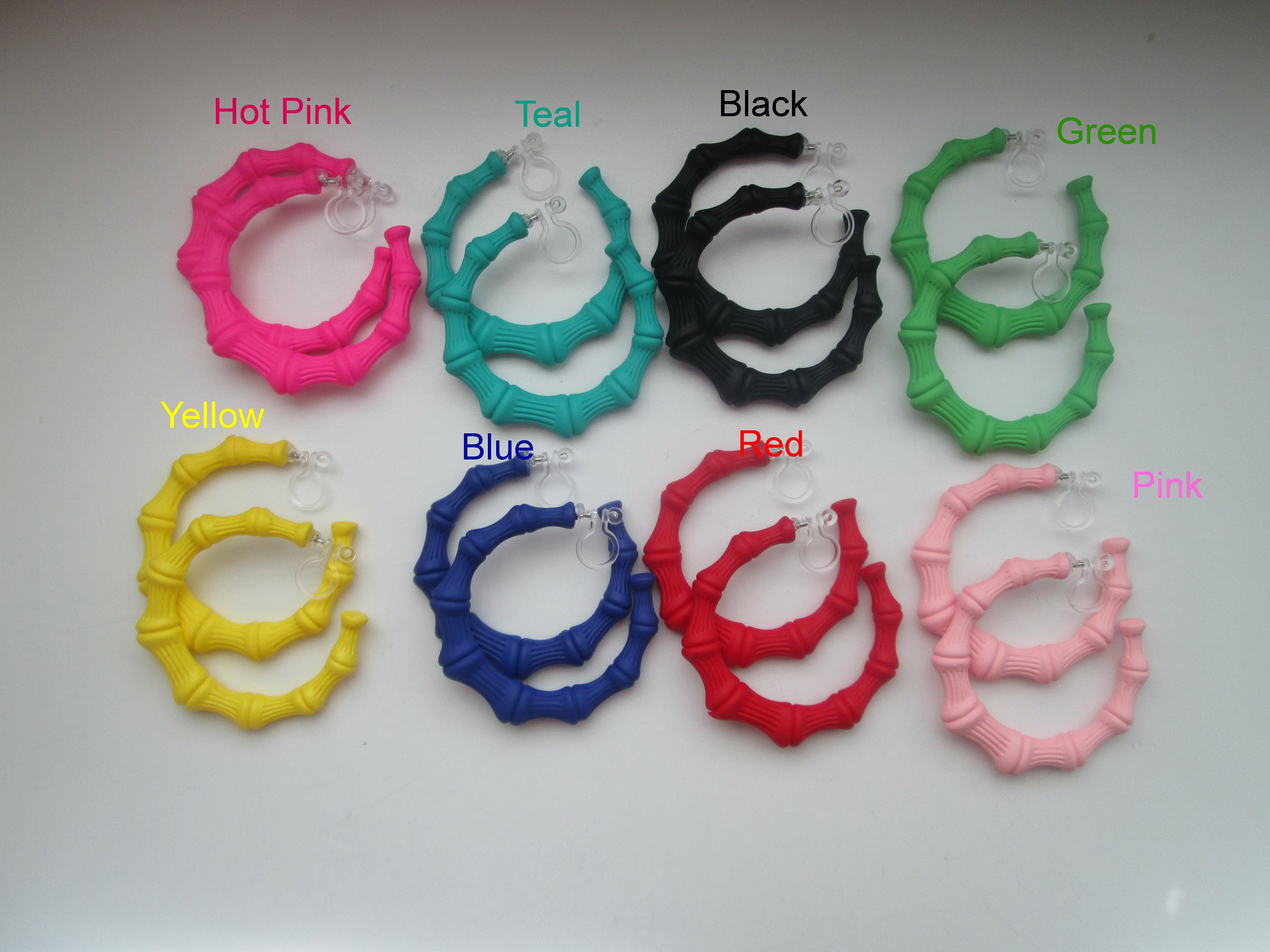 Clip on Bamboo Hoops