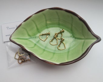 Brass Screw Back Clip On Earring Findings Converters 2 pairs/4 pieces