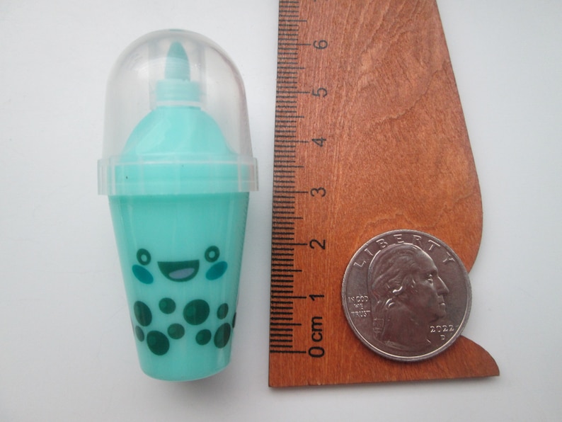 Set of 4 Kawaii Smiling Boba Milk Tea Highlighter Markers - Etsy