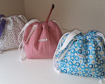 Quilted Knitting Project Bag