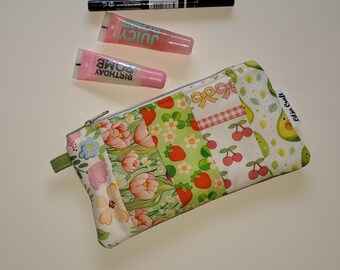 Zipper Pouch Cotton Makeup Bag Small Cosmetic Bag