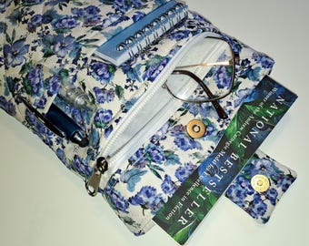 Funda acolchada para libros con bolsillo con cremallera
