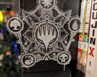 Lámpara de mesa LED de Magic: The Gathering (MTG), 15 colores, con control remoto.
