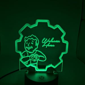 Fallout vault boy Acrylic Lamp acrylic light diffuser acrylic table lamp