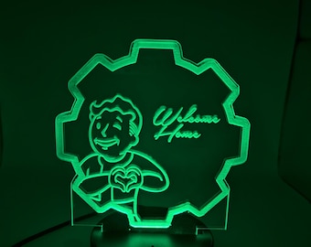 Fallout Vault Boy Acrylic Lamp: Color Changing LED Light