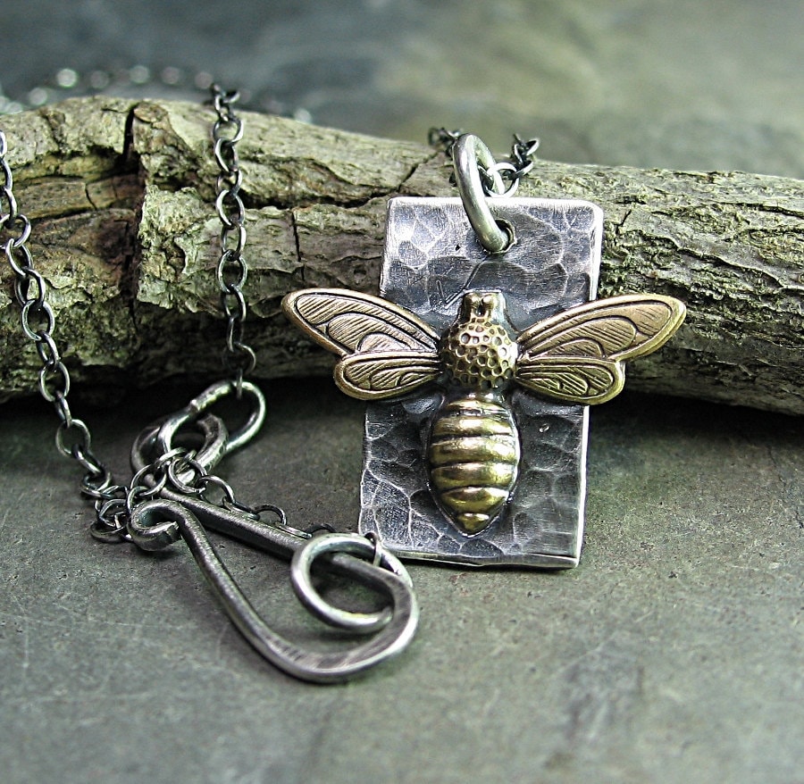 Bee Layered Pendant Necklace