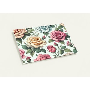 Cartões de felicitações de rosas (pacote com 10 envelopes)