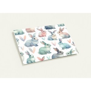 Cartões de felicitações de coelho pastel (pacote com 10 envelopes)