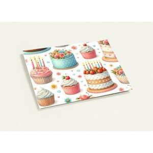 Gâteau (pastel) Cartes de voeux (Paquet de 10 avec enveloppes)