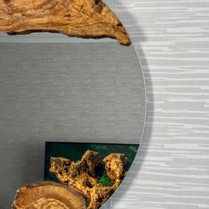 small wall mirror, wood framed round mirror, vintage wall decor, aesthetic room decor, live edge wall art, bathroom mirror, wooden mirror, mirror, burl wood wall mirror, wall mirror wood, round wall mirror wood, wall mirror, , wood framed mirror