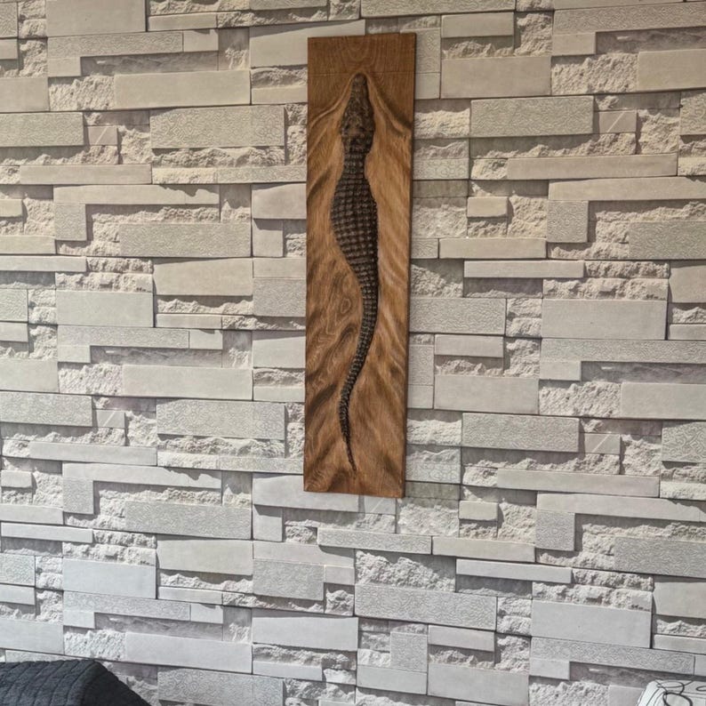 Wooden Carved Crocodile Sculpture, Unique Natural Wood Home Decor, Perfect for Living Room or Office
Large Size Crocodile Wood Sculpture, Wall Hanging Wooden Wall Art, Rustic Modern Home Decoration, Set of 3 Crocodile Wood Sculpture,3D Wall Decor