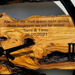 Customizable Wooden Wall Clock with Text, Personalized Couple Clock, Unique Couple Gift, Special For You Christmas Gift, Gifts for Weddings
