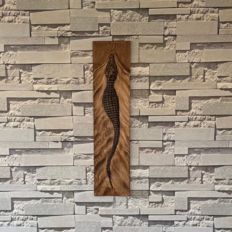 Wooden Carved Crocodile Sculpture, Unique Natural Wood Home Decor, Perfect for Living Room or Office
Large Size Crocodile Wood Sculpture, Wall Hanging Wooden Wall Art, Rustic Modern Home Decoration, Set of 3 Crocodile Wood Sculpture,3D Wall Decor