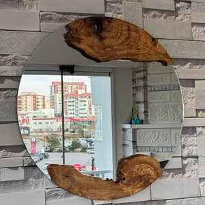 small wall mirror, wood framed round mirror, vintage wall decor, aesthetic room decor, live edge wall art, bathroom mirror, wooden mirror, mirror, burl wood wall mirror, wall mirror wood, round wall mirror wood, wall mirror, , wood framed mirror
