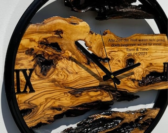 Customizable Wooden Wall Clock with Text, Personalized Couple Clock, Unique Couple Gift, Special For You Christmas Gift, Gifts for Weddings