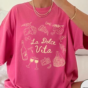 La Dolce Vita Shirt Comfort Colors Summer Shirt For Women Ocean Inspired Shirt Beach Shirt Italian Summer T-shirt Italy Shirt With Lemons