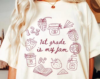First Grade Teacher Shirt Comfort Colors 1st Grade Teacher T Shirt Back to School Teacher T-shirt For Teacher Appreciation Gift