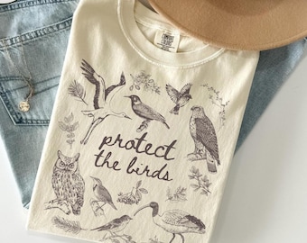 Bird Watcher Shirt Comfort Colors For Granola Girl Gift For Bird Nerd Shirt Bird Lover Tshirt Birding Vintage Tee Wildlife Nature Shirt